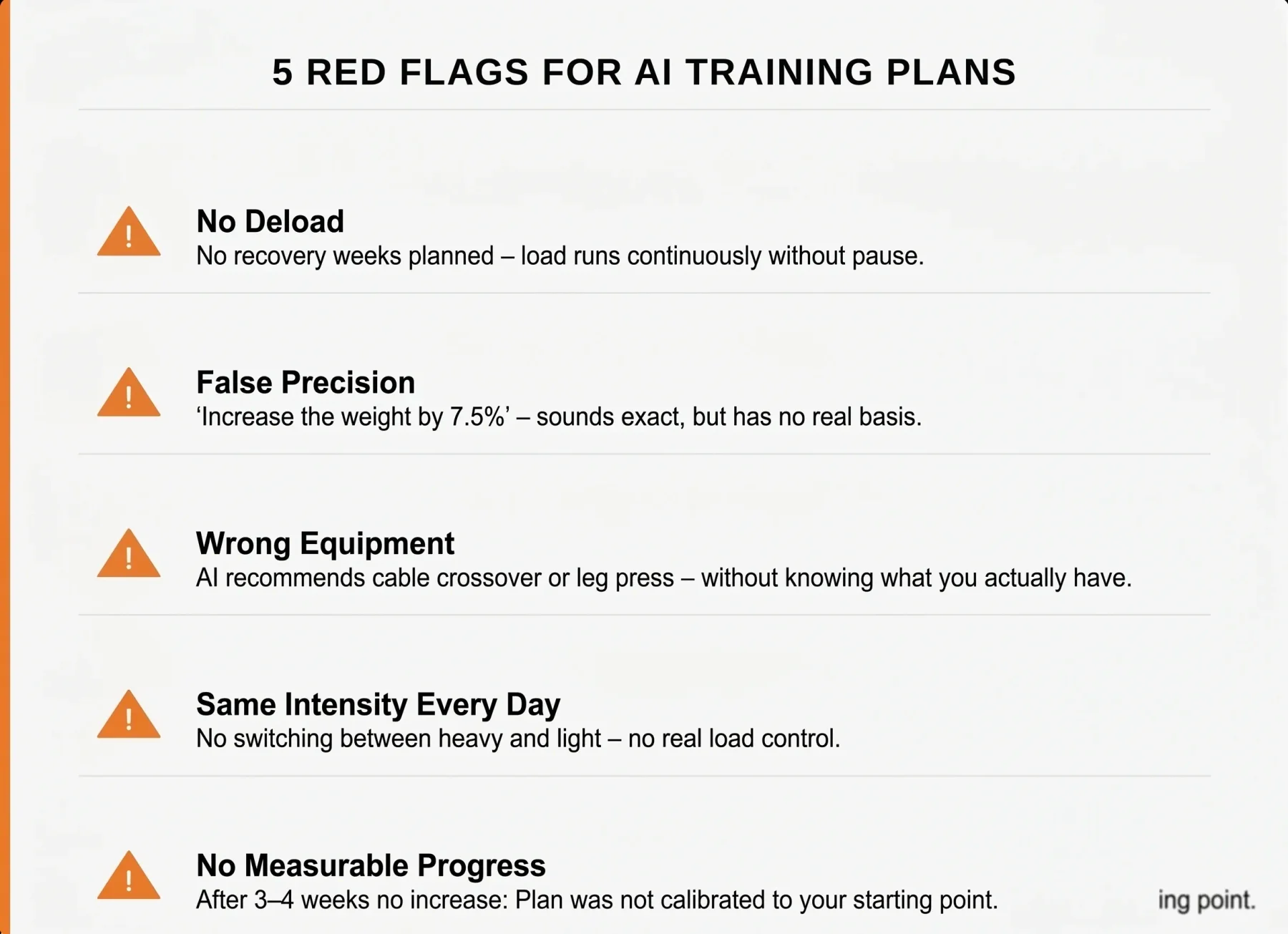 7 warning signs of AI-generated training plans at a glance